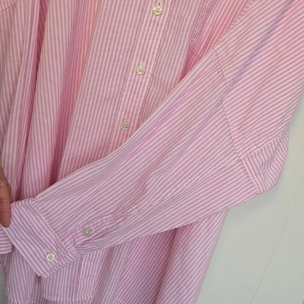 American Eagle Outfitters Women's Oversized Fit Shirt Pink Size L
